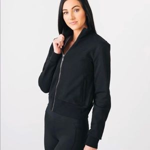 Zyia Black French Terry Zipper Jacket